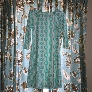 Magi Gold Bimini Dress mint green and white